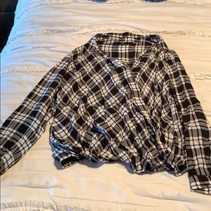 Gap maternity plaid shirt